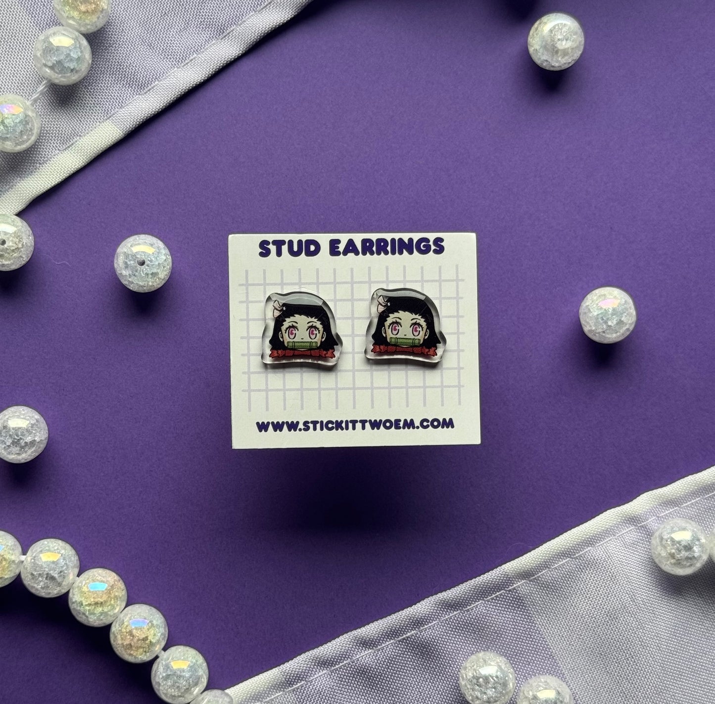 Demon Sister Stud Earrings