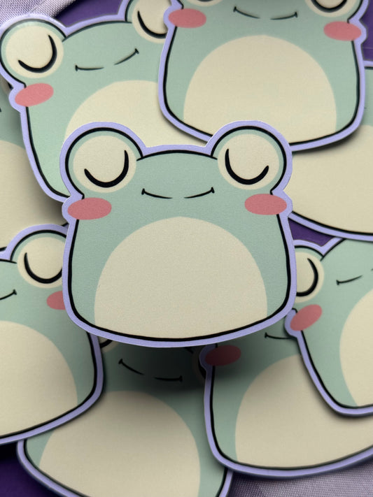 Content Frog Sticker