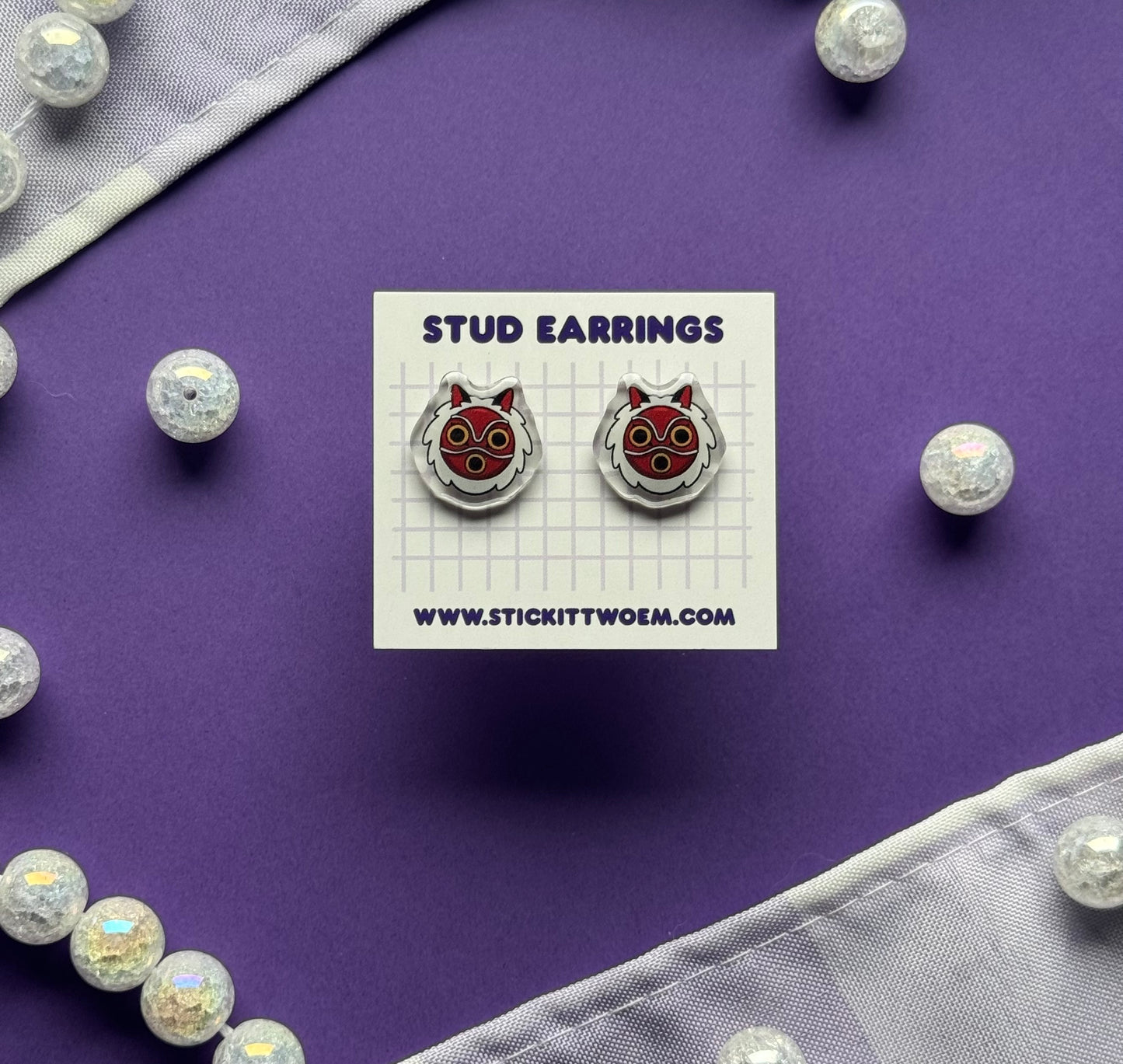 Princess Mask Stud Earrings