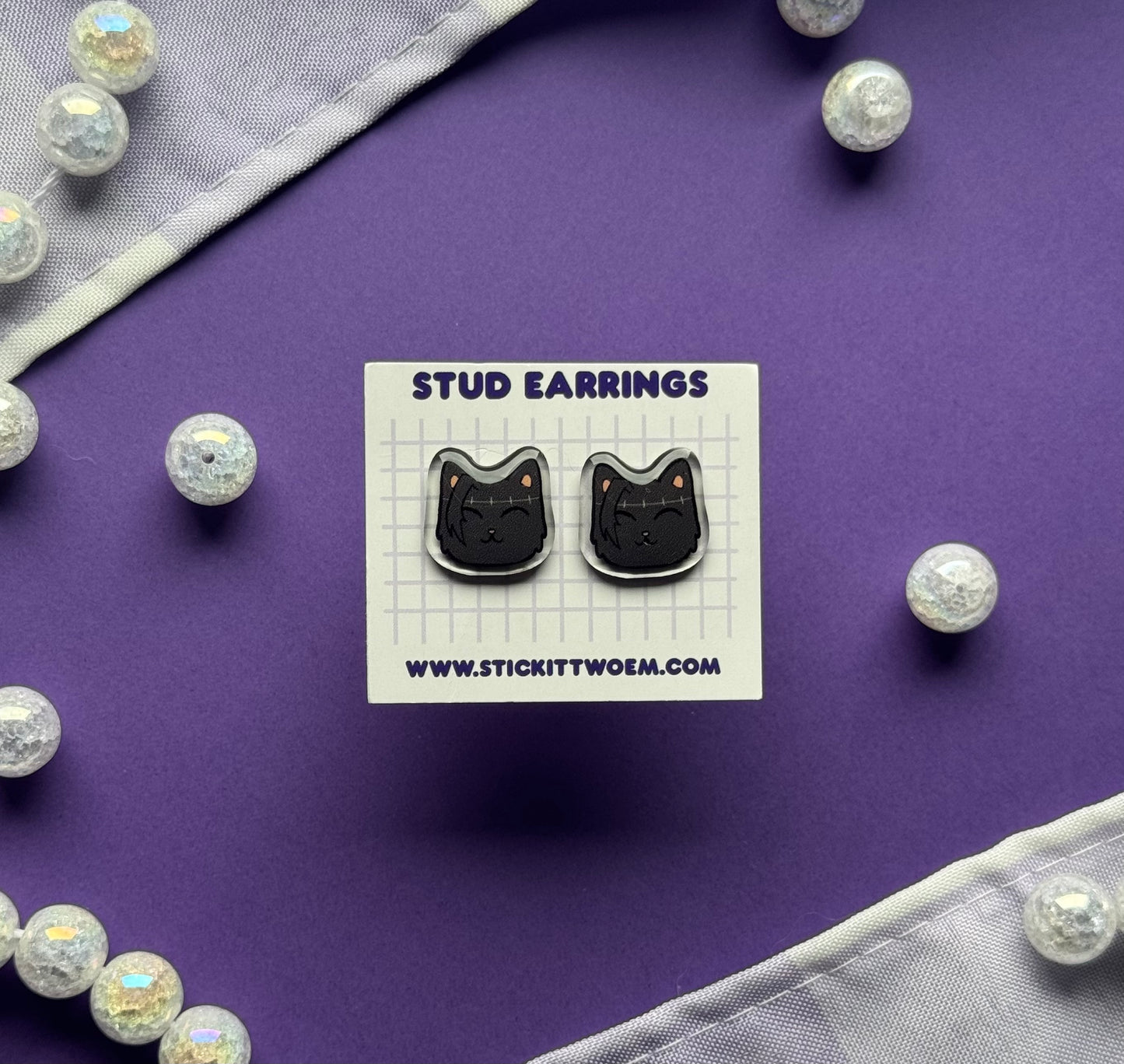 Spirit Cat Stud Earrings