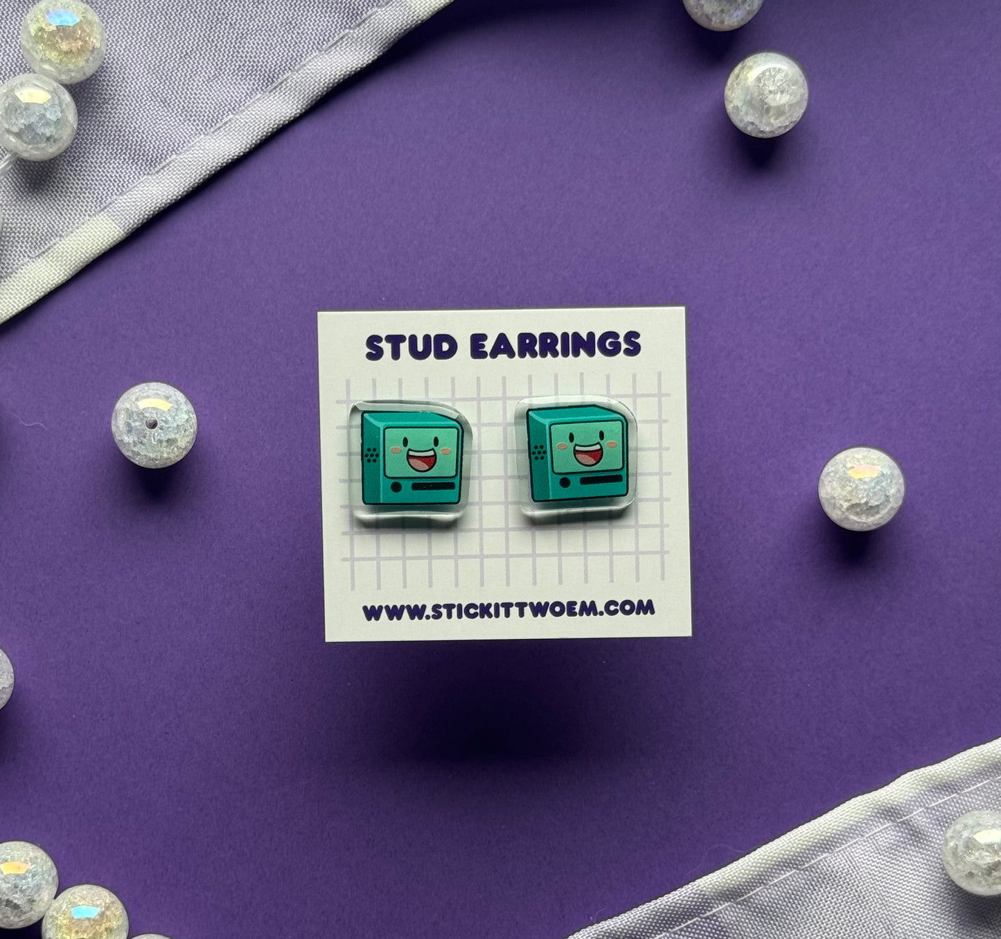 Cute Robot Stud Earrings