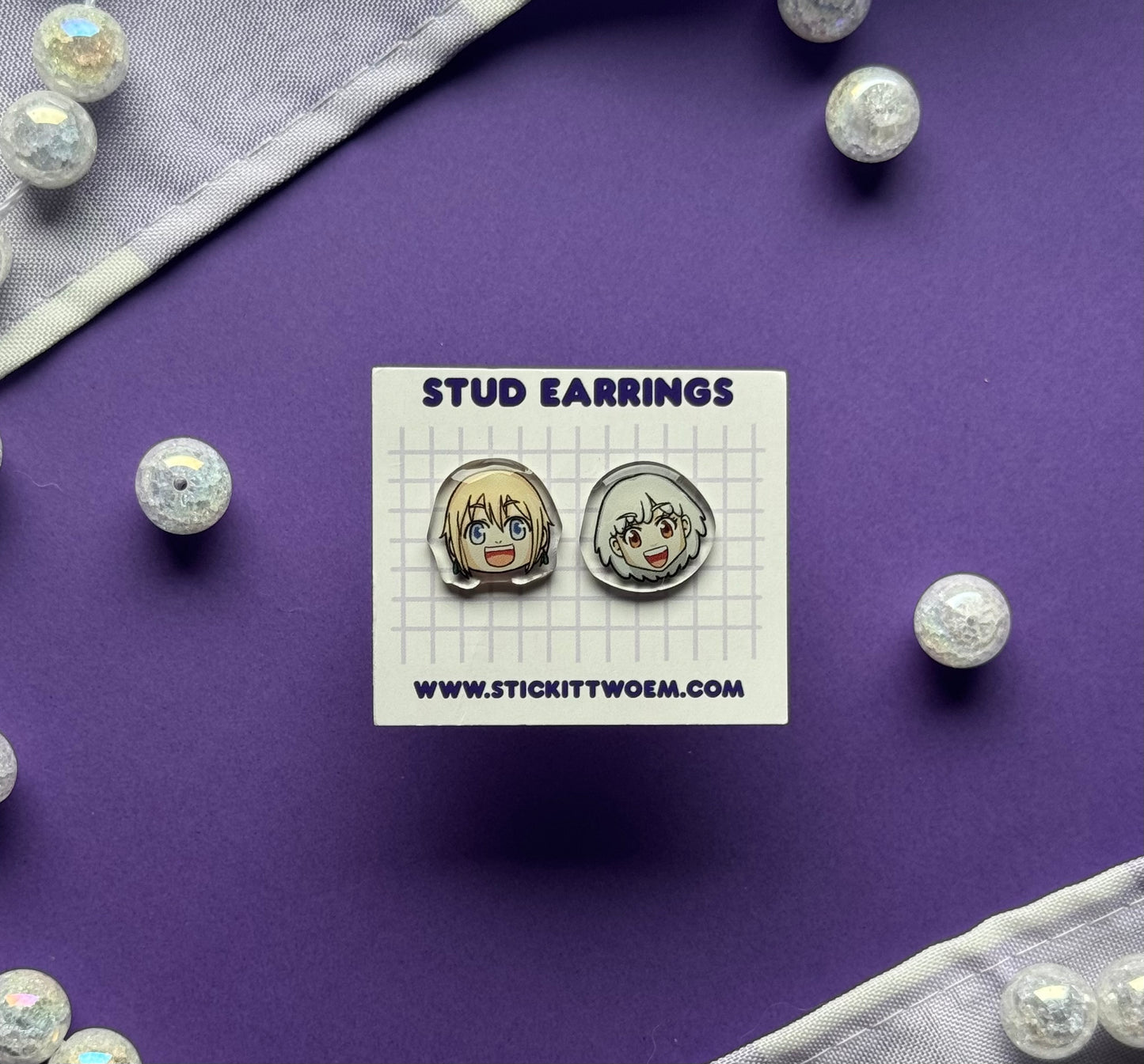 Castle Couple Stud Earrings