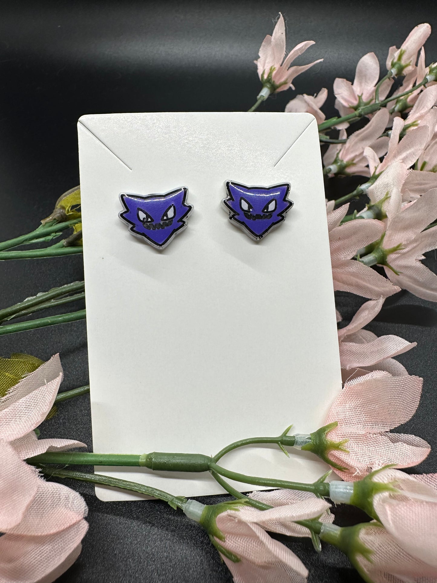 Purple Haunting Ghost Earrings