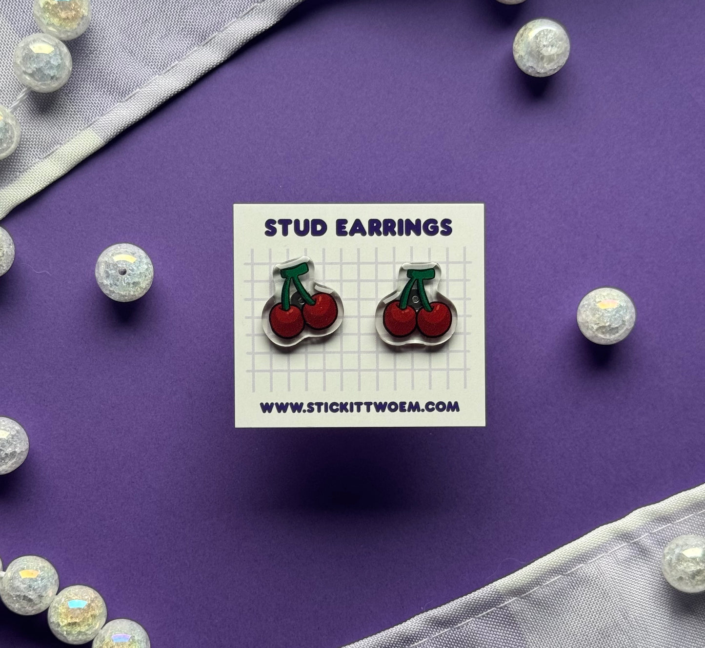 Cherry Stud Earrings