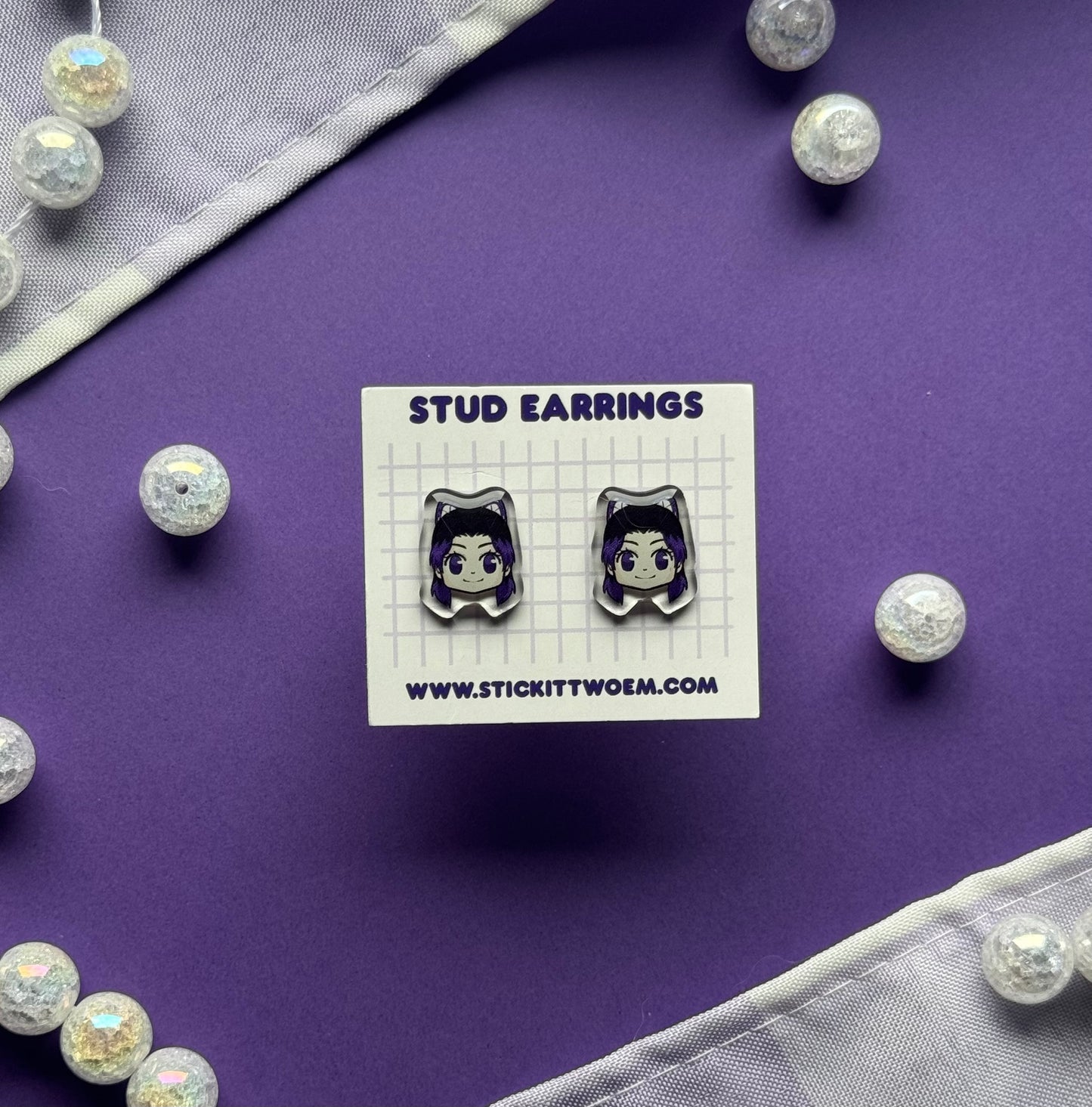 Butterfly Demon Leader Stud Earrings