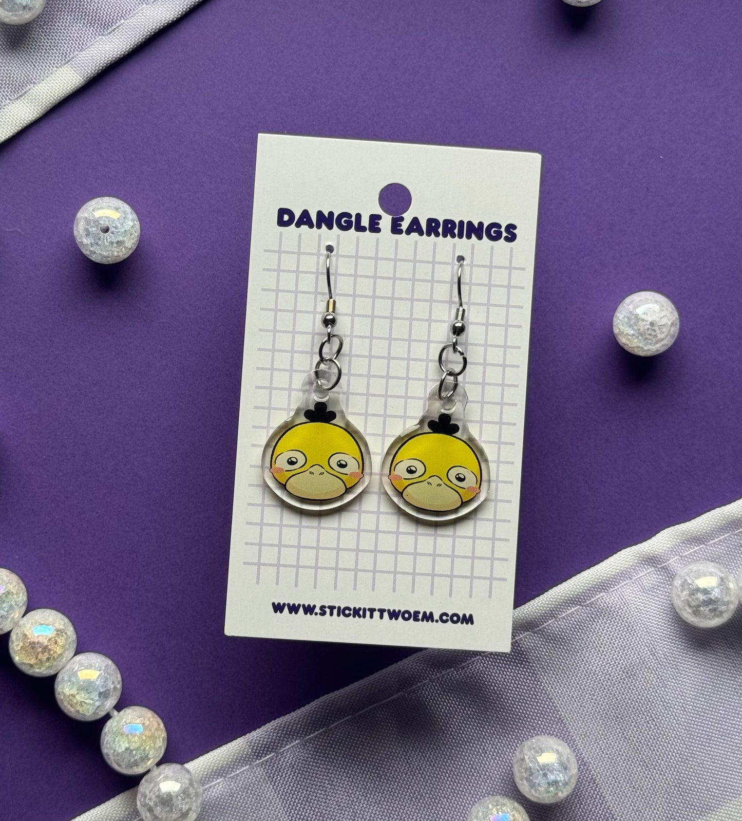 Confused Duck Dangle Earrings