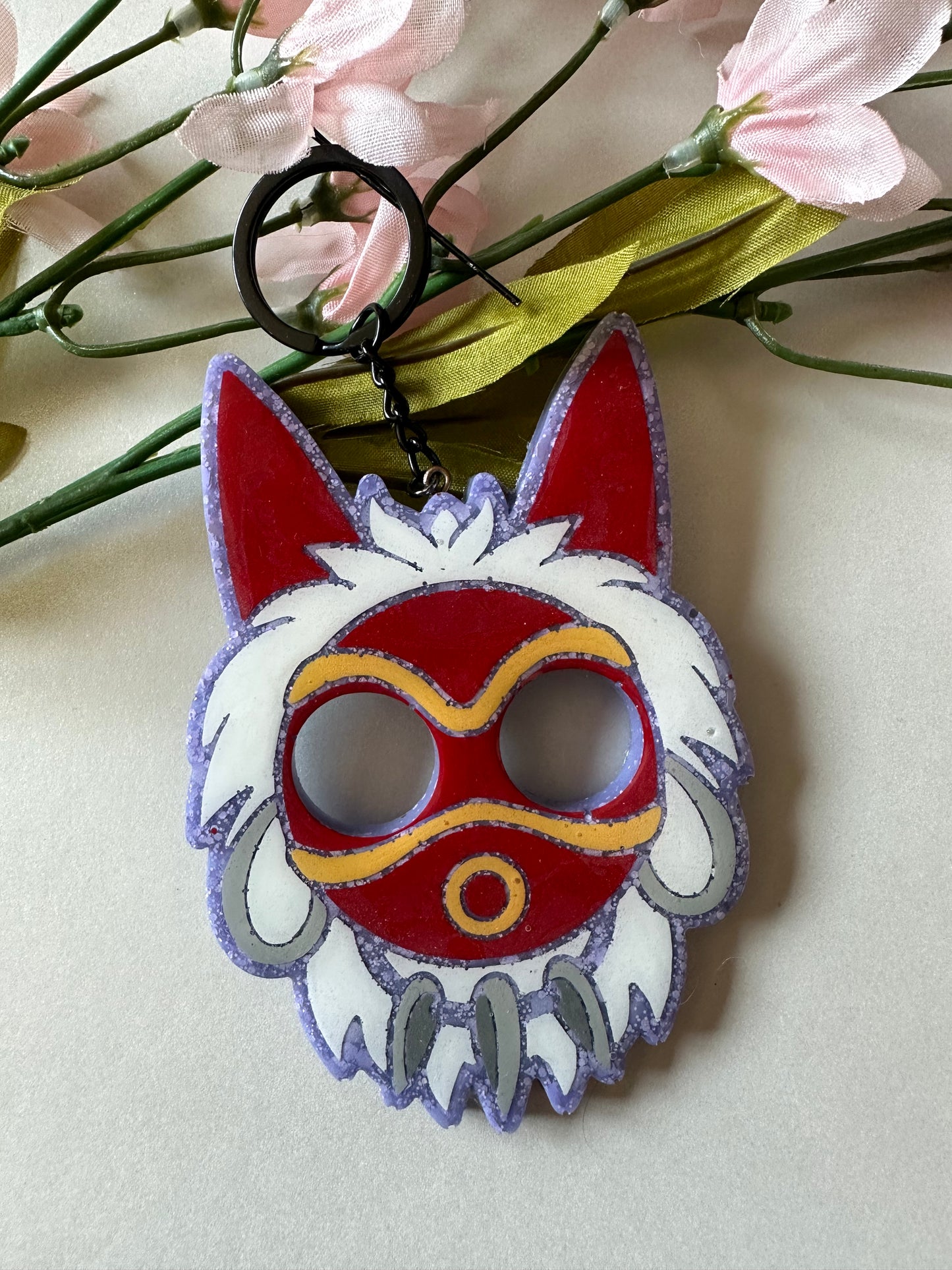 Handmade Wolf Princess Spirit Defense Keychain
