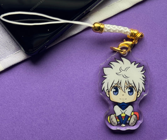 White Haired Hunter Phone Charm