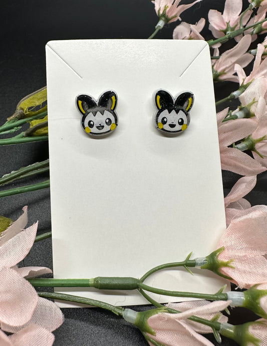 Black and Yellow Mouse Earrings
