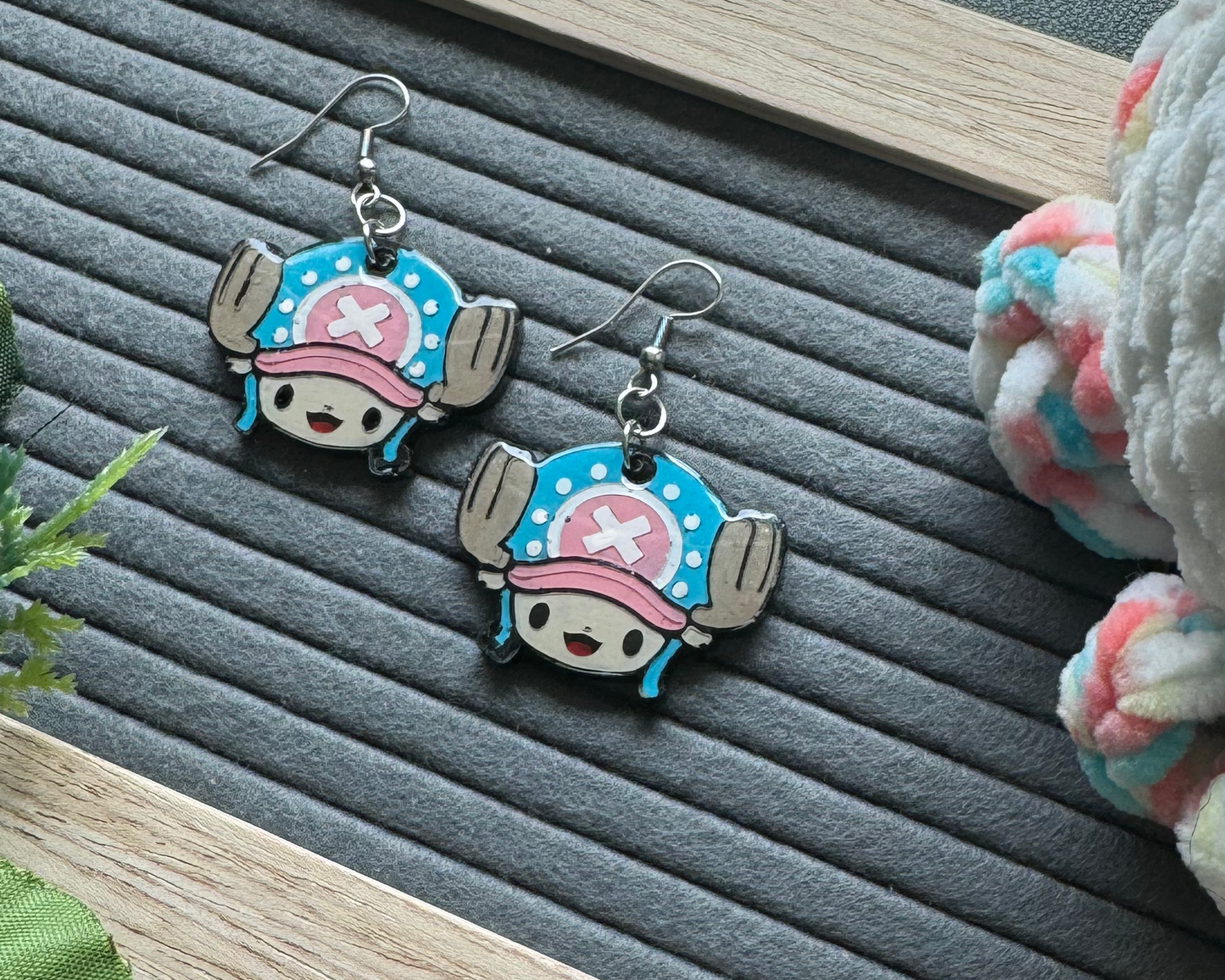 Cute Bear Pirate Character Hypoallergenic Dangle Earrings