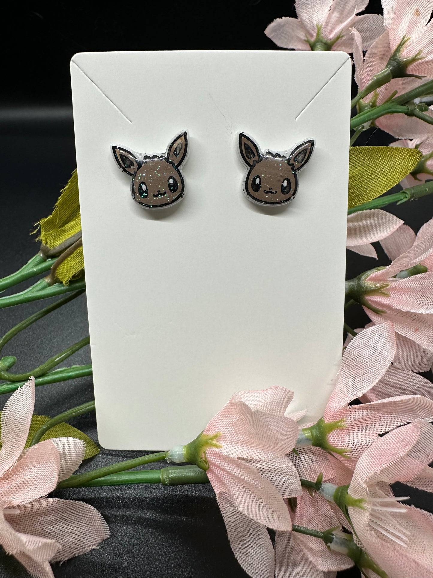 Brown Fox Monster Earrings