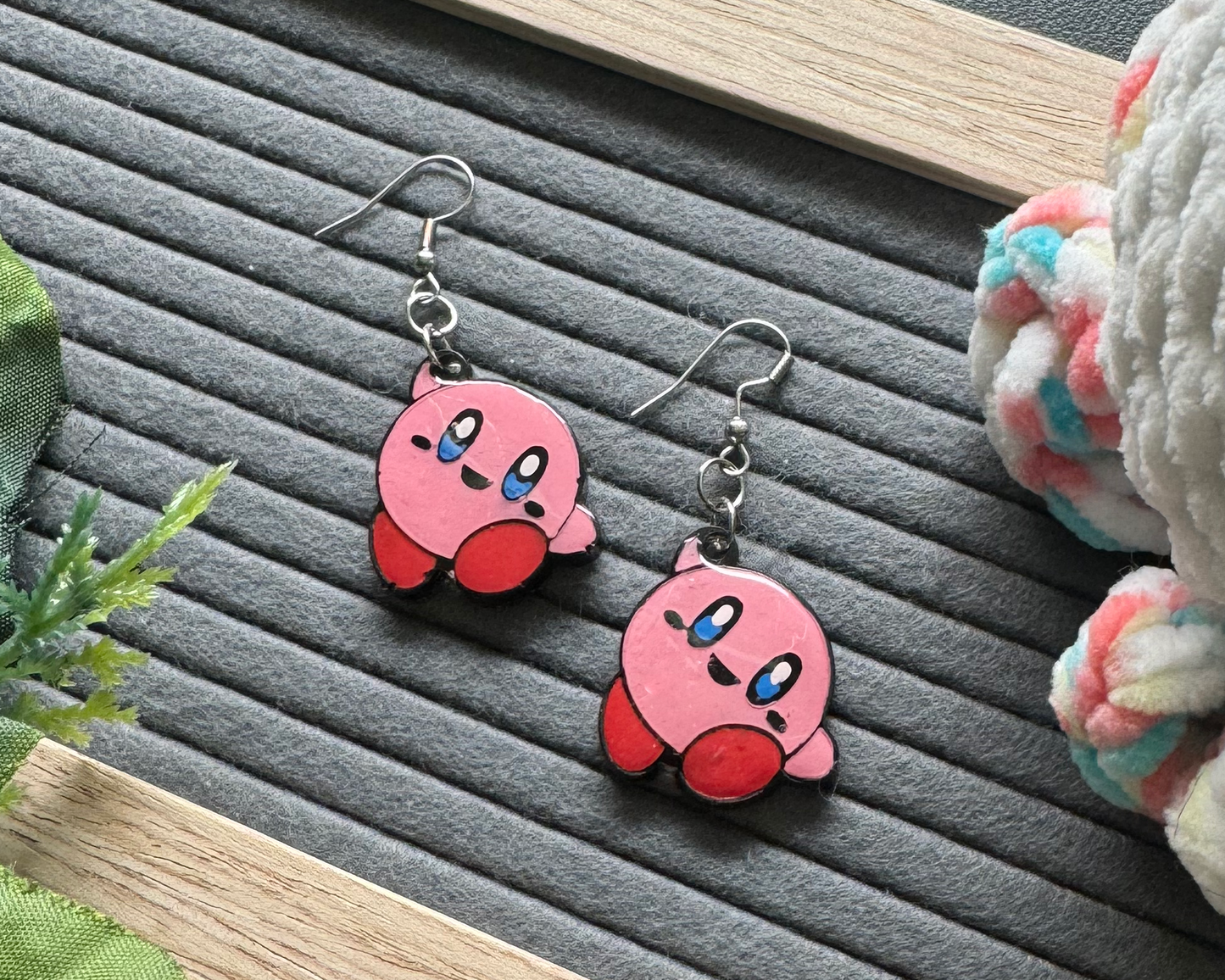 Jumping Squishy Pink Guy Hypoallergenic Dangle Earrings