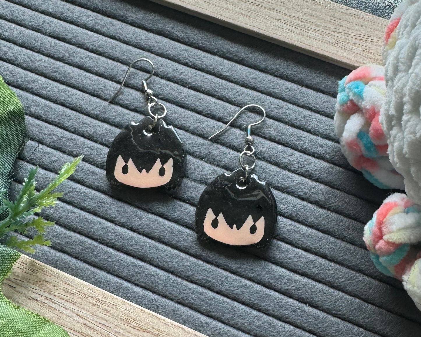 Angsty Boy Ninja Hypoallergenic Dangle Earrings