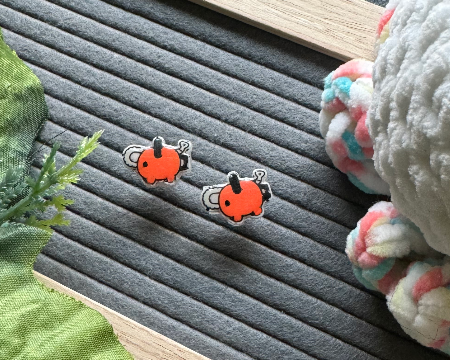 Squishy Chainsaw Demon Hypoallergenic Earrings