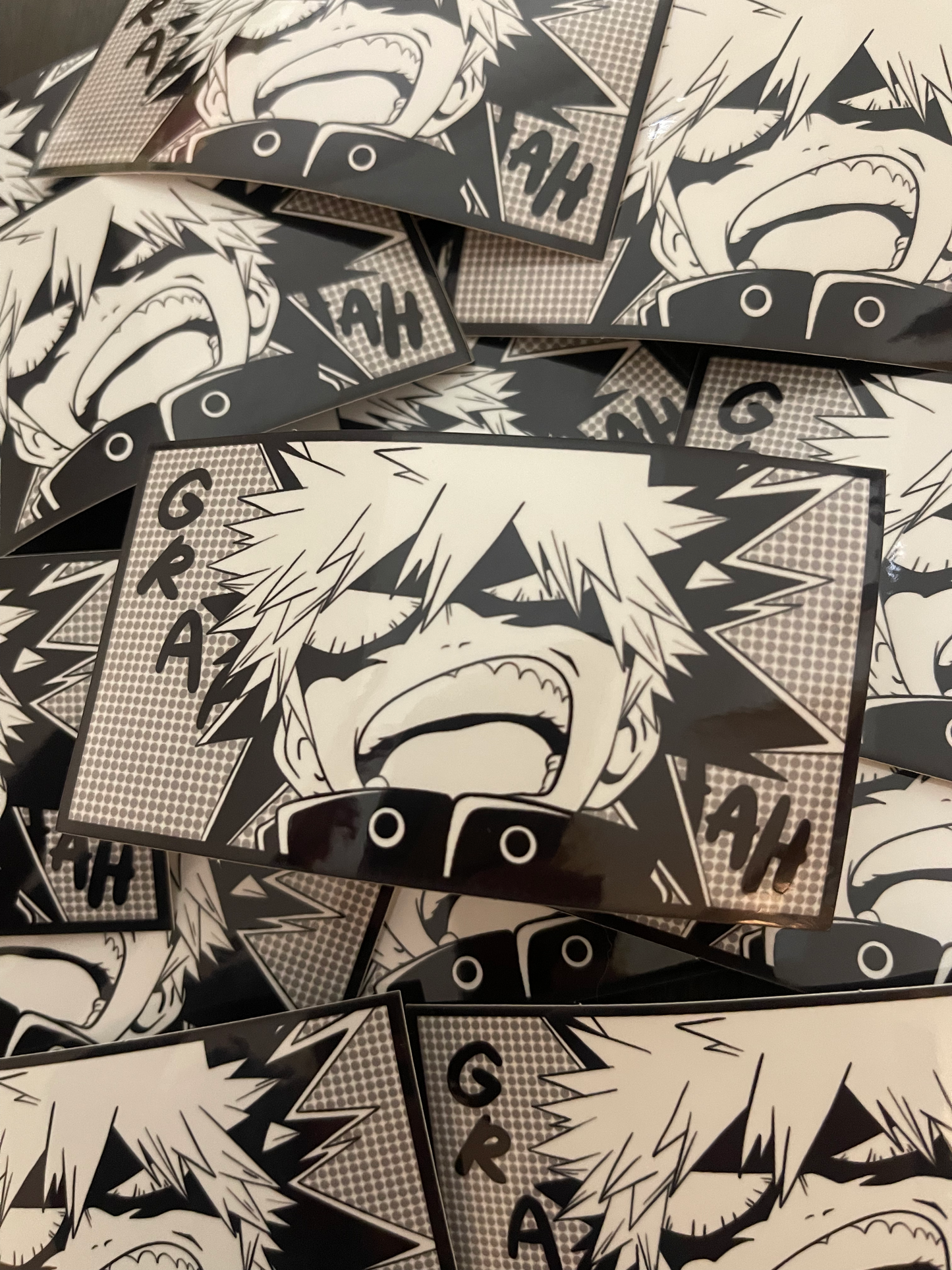 Angry Yelling Grah Bakugo Vinyl Sticker