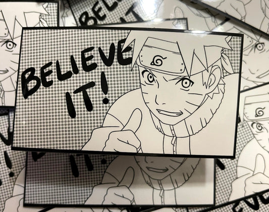 Believe It Comic Vinyl Sticker