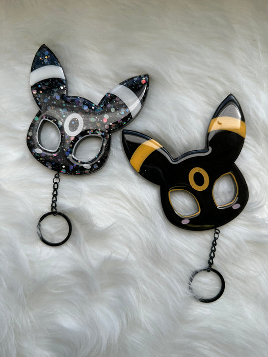 Dark Yellow Ear Animal Custom Handmade Resin Keychain