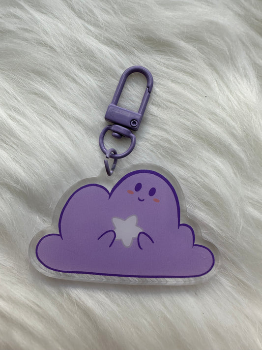 Cloud and Star love Keychain