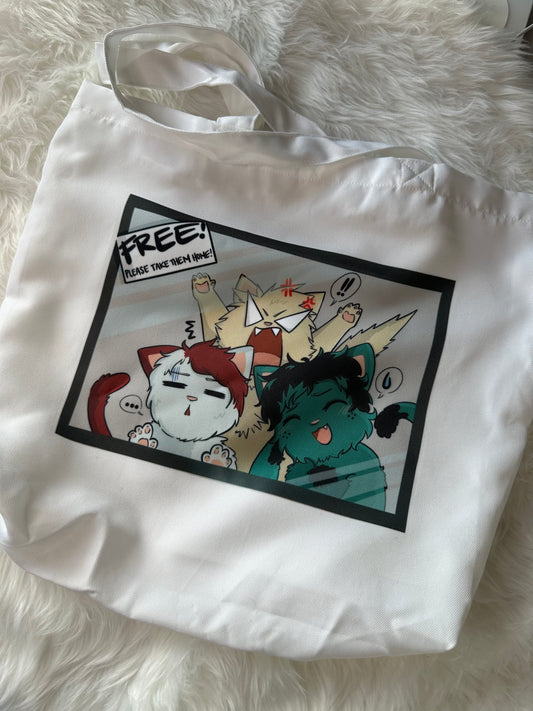 Hero Catboys Tote Bag