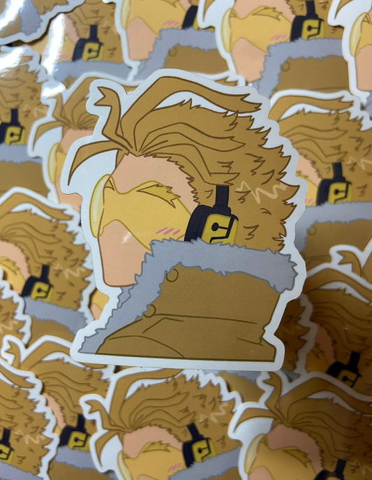 Hawks Smirk Vinyl Sticker