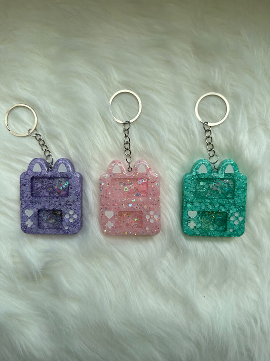 Cat Ear Kawaii Gamer Shaker Custom Resin Keychain