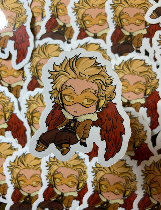 Kawaii Chibi Hawks Vinyl Sticker