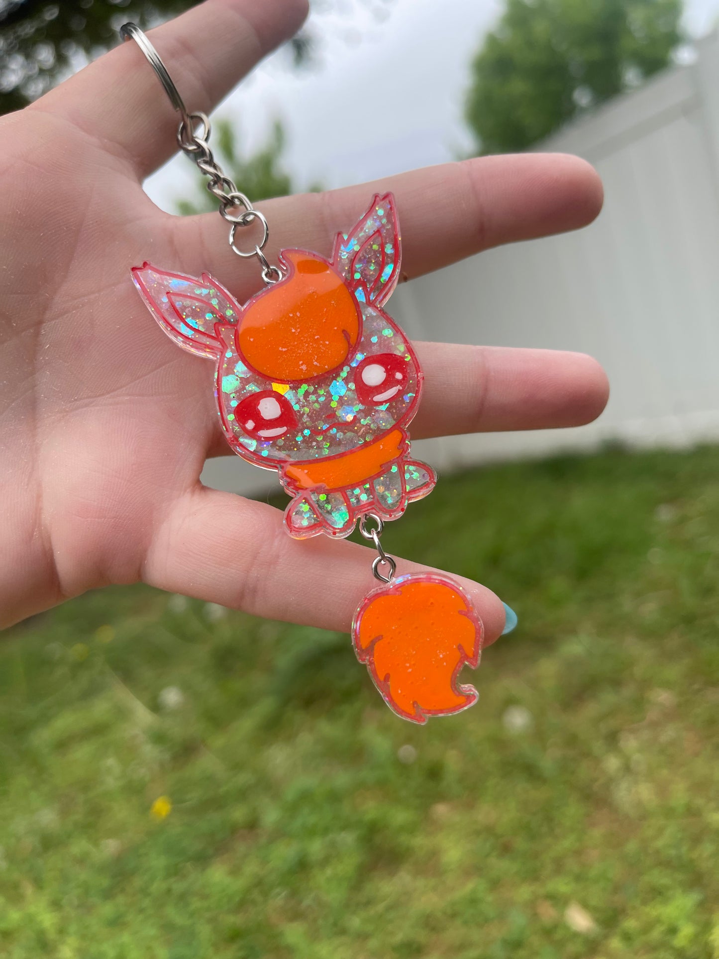 Shiny Evolved Adorable Handmade Eeveelution Resin Keychains