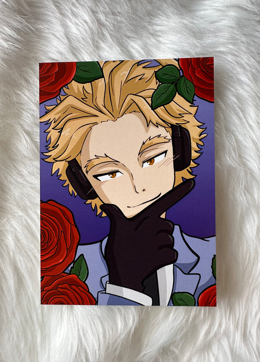 Mister Hawks Smirk Rose Print