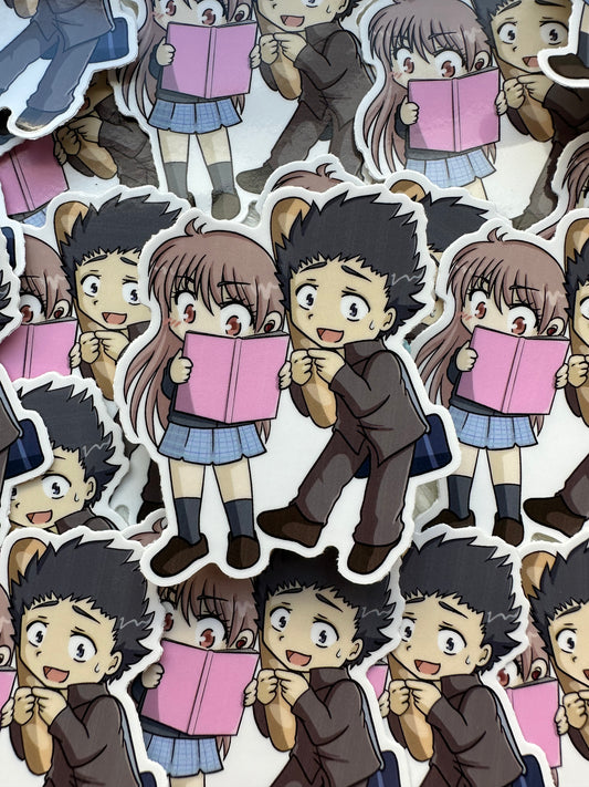 Shoko and Sho-Chan Vinyl Sticker