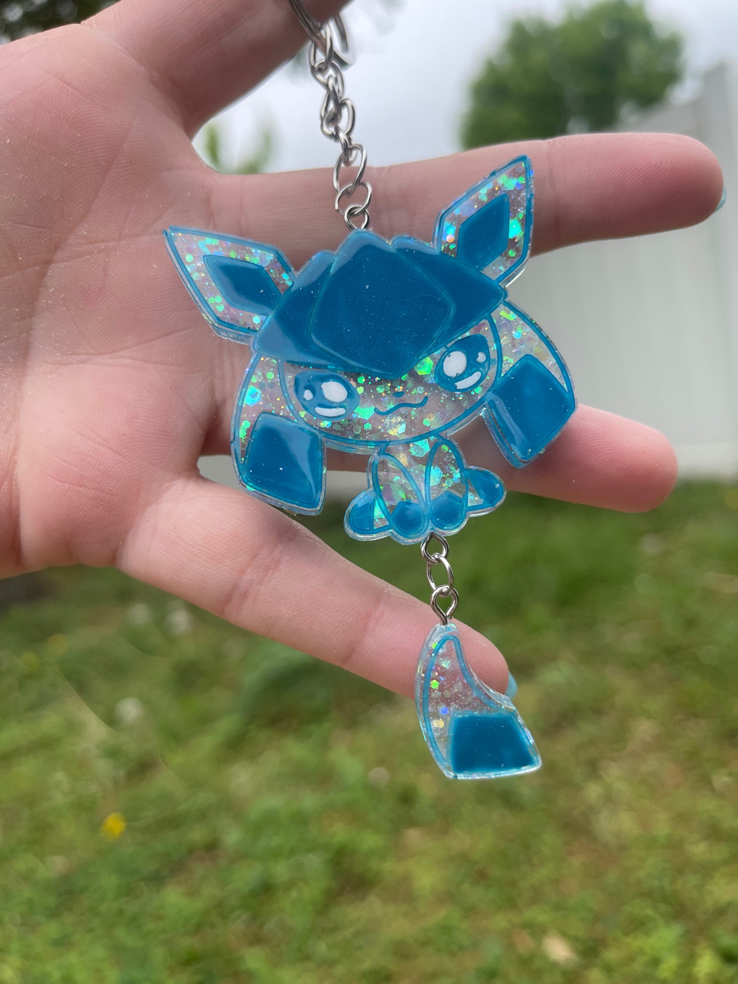 Shiny Evolved Adorable Handmade Eeveelution Resin Keychains