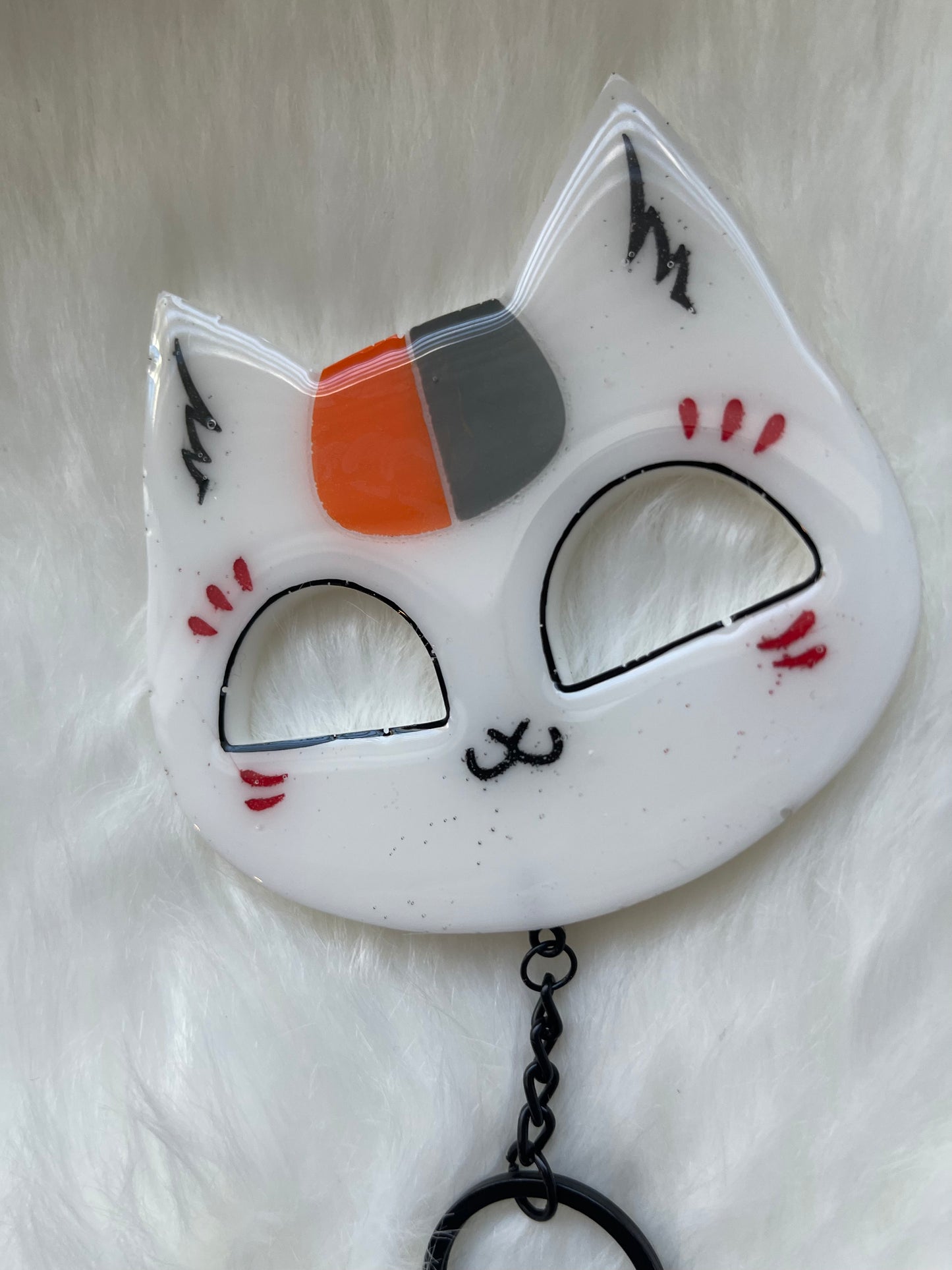 Kawaii Chubby Kitty Spirit Handmade Resin Defense Keychain