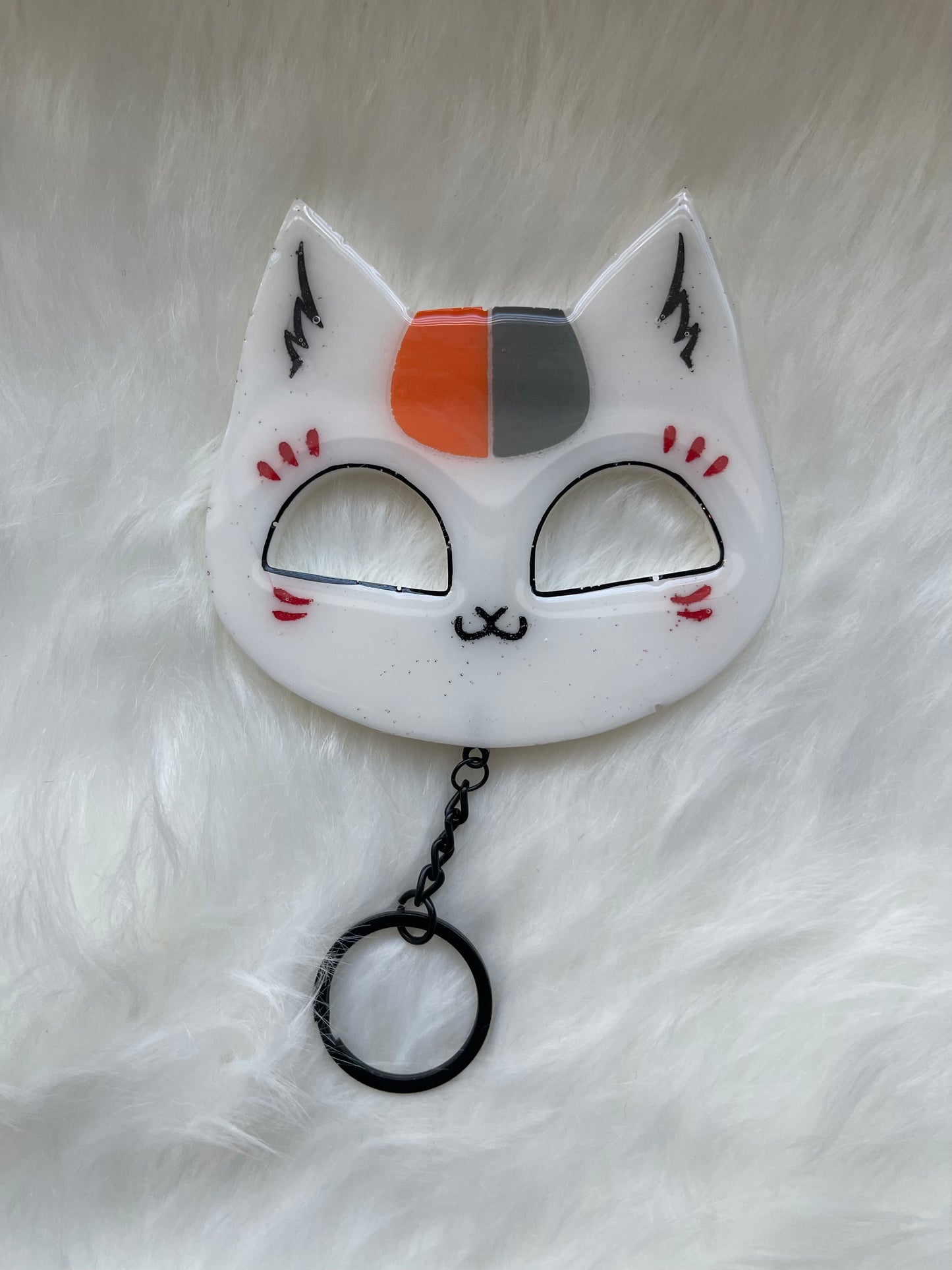 Kawaii Chubby Kitty Spirit Handmade Resin Defense Keychain